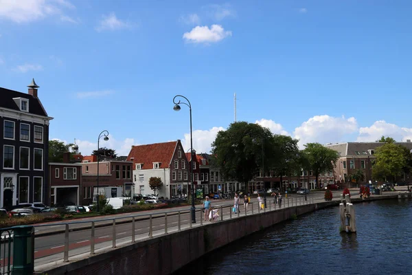 Dutch City View Beautiful Traditional Architecture Netherlands Tourist Destinations Concept — Fotografia de Stock