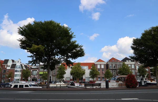 Dutch City View Beautiful Traditional Architecture Netherlands Tourist Destinations Concept — стокове фото