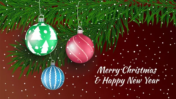 Fondo Navidad Año Nuevo Con Árboles Navidad Realistas Decoraciones Árboles Ilustraciones De Stock Sin Royalties Gratis