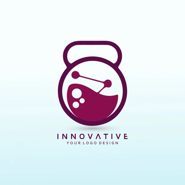 Logotipo Para Plantilla Industria Química — Archivo Imágenes Vectoriales