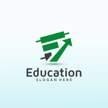 finansal ticaret ve eğitim vektör logosu tasarımı