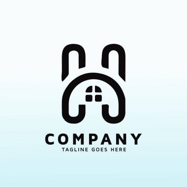 Emlak şirketimizin logo tasarımı H harfini damgalayın.