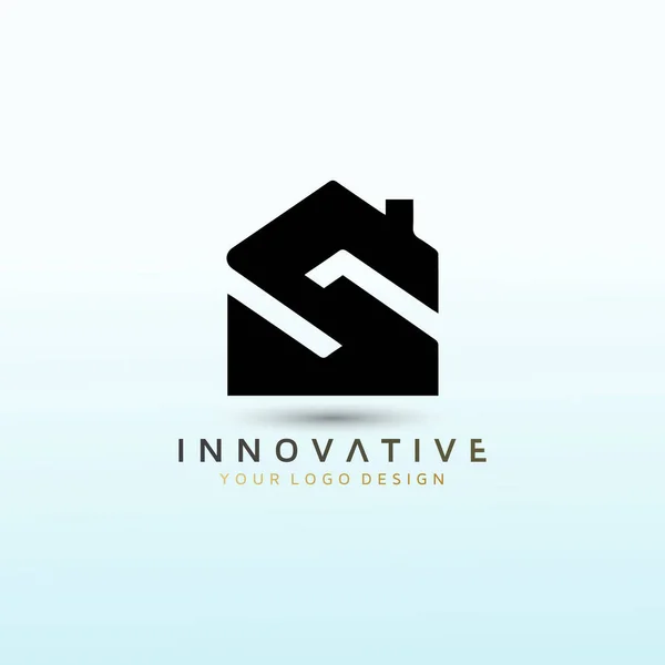 Société Développement Immobilier Ayant Besoin Nouveau Logo Avec Lettre — Image vectorielle