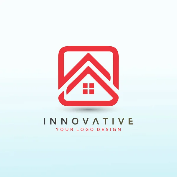 Buchstabe Hypothek Logo Design Idee — Stockvektor