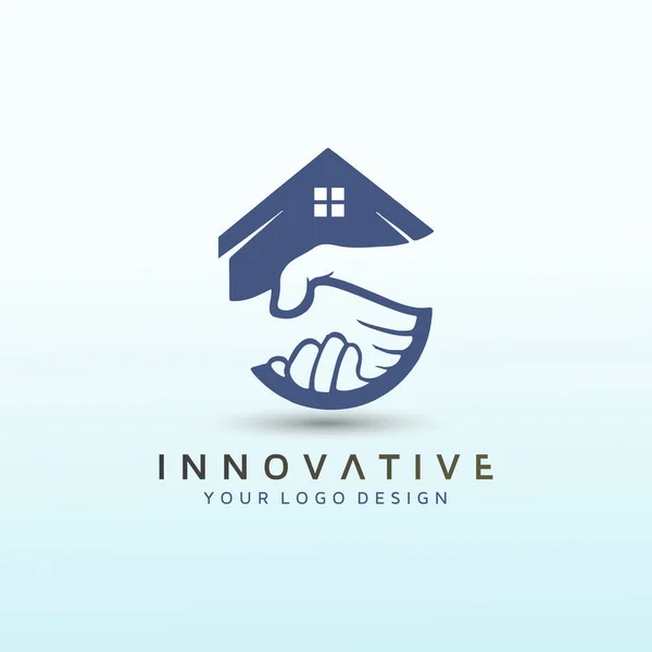 Immobilier Démarrage Logo Design — Image vectorielle