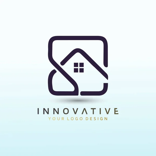 Idée Conception Logo Hypothécaire Rapide — Image vectorielle