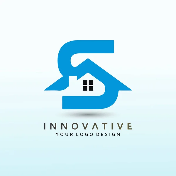 Immobilier Inspecter Conception Logo — Image vectorielle