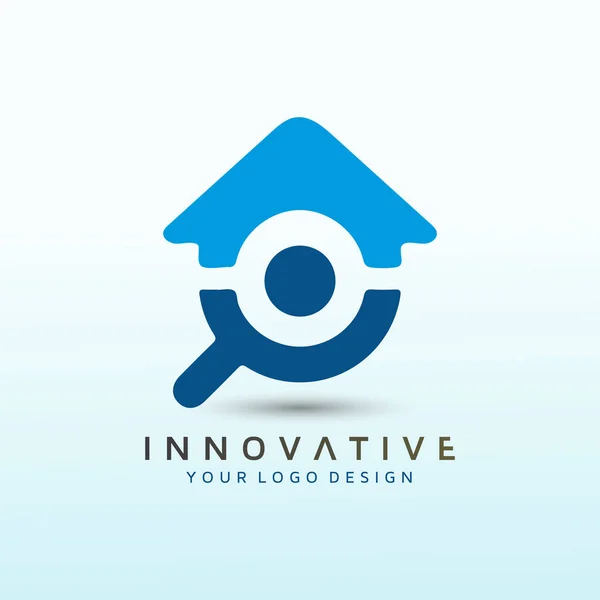 Imobiliário Inspecionar Design Logotipo — Vetor de Stock