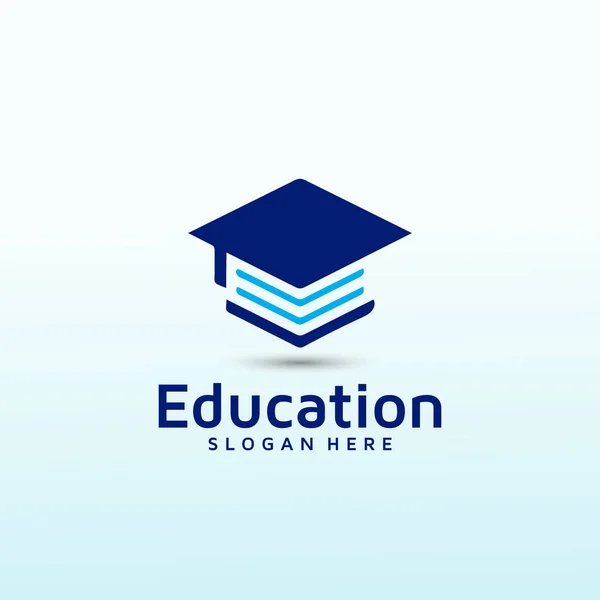 Logotipo Dinheiro Para Escola Online — Vetor de Stock