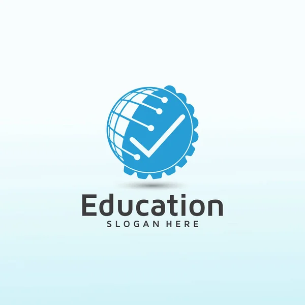 Logotipo Minimalista Simple Moderno Para Educación — Archivo Imágenes Vectoriales