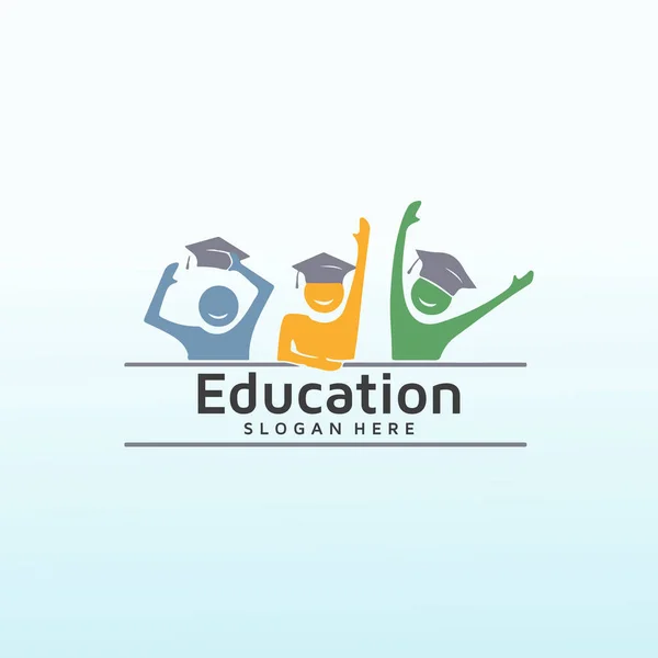 Kurs Online Małym Coachingiem Grupowym Projektowania Logo Umiejętności Nauki — Wektor stockowy