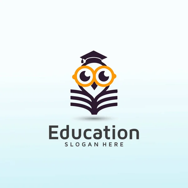 教育用コンテンツのロゴデザインを — ストックベクタ