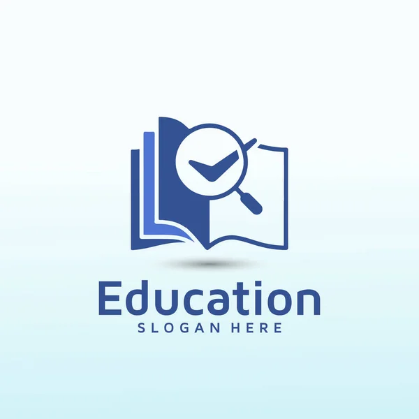 Departamento Búsqueda Educación Logo — Archivo Imágenes Vectoriales