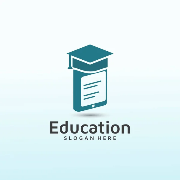 Logotipo Escola Amostra Com Ícone Vetor Pesquisa — Vetor de Stock
