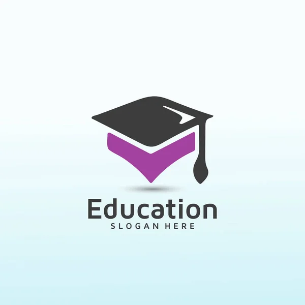 Tutores Genuínos Design Logotipo Vetorial Para Educação — Vetor de Stock