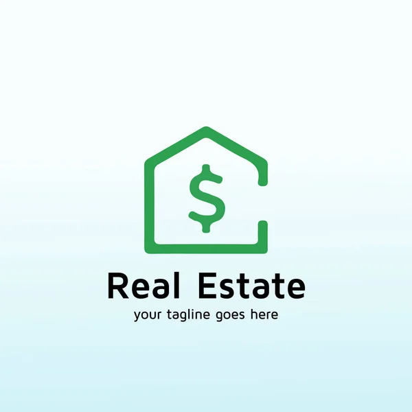 Logo Real Estate Acquisition Company Dollar Icon — Stock Vector