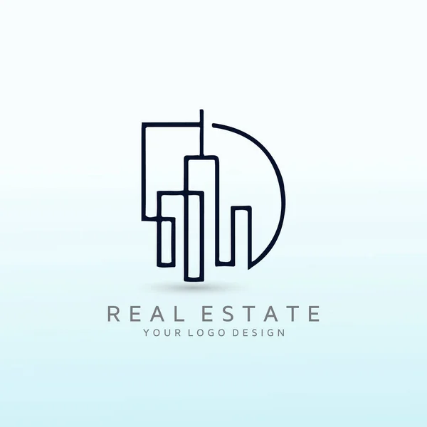 Immobilienmakler Logo Soll Anspruchsvolle Kundschaft Anlocken — Stockvektor