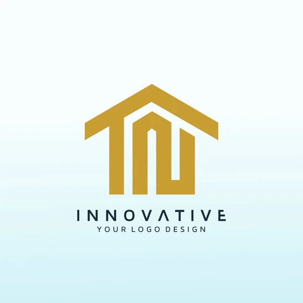 Logotipo Para Una Empresa Inversión Inmobiliaria Crecimiento Letra — Archivo Imágenes Vectoriales