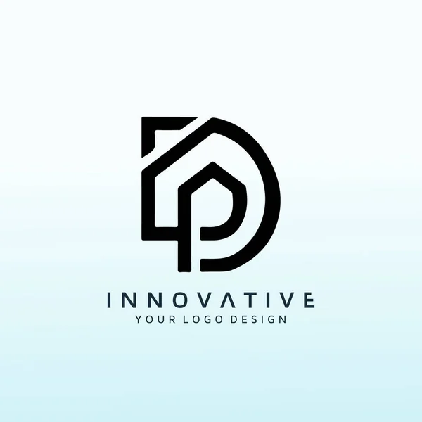 Logo Pour Une Société Investissement Immobilier Lettre — Image vectorielle