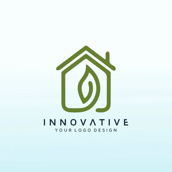 Diseño Logotipo Inmobiliaria Empresa Vector — Vector de stock