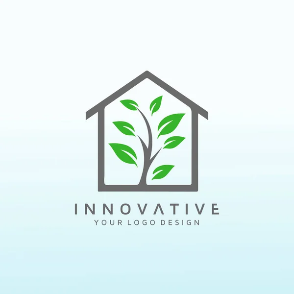 Diseño Logotipo Inmobiliaria Empresa Vector — Vector de stock