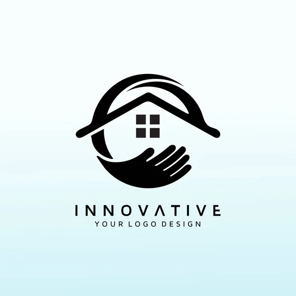 Индивидуальный Логотип Creative Home Inspection — стоковый вектор