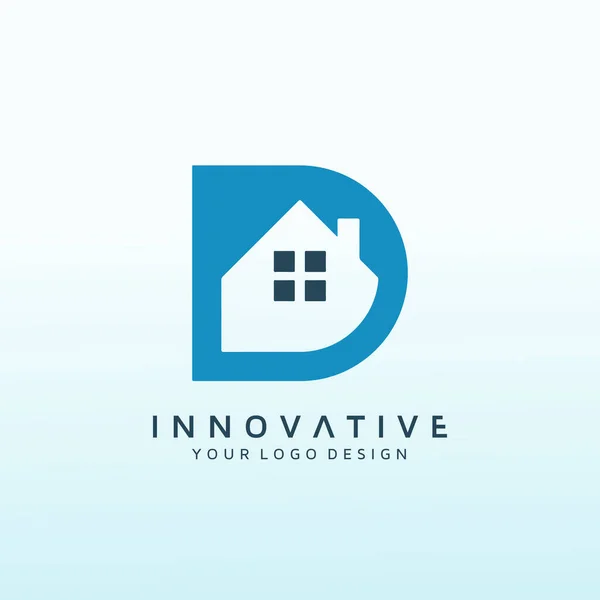 Logo Pour Une Société Investissement Immobilier Lettre — Image vectorielle