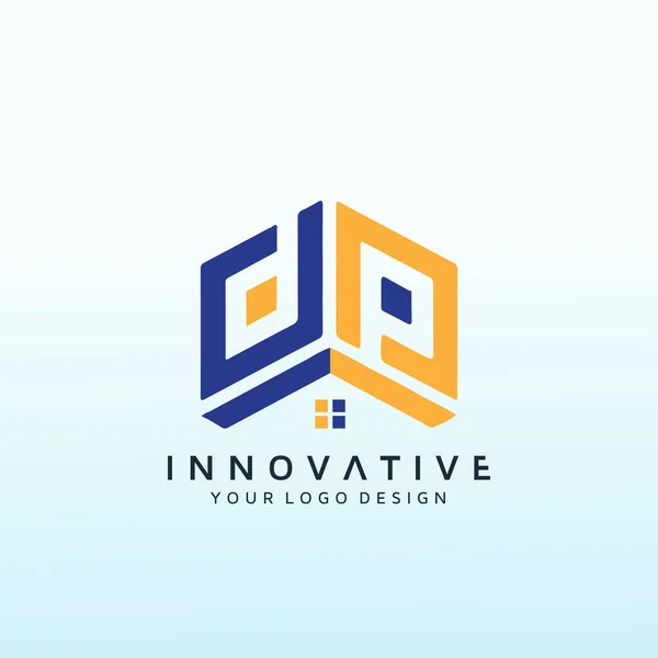 Logotyp För Fastighet Investeringsbolag Brev — Stock vektor