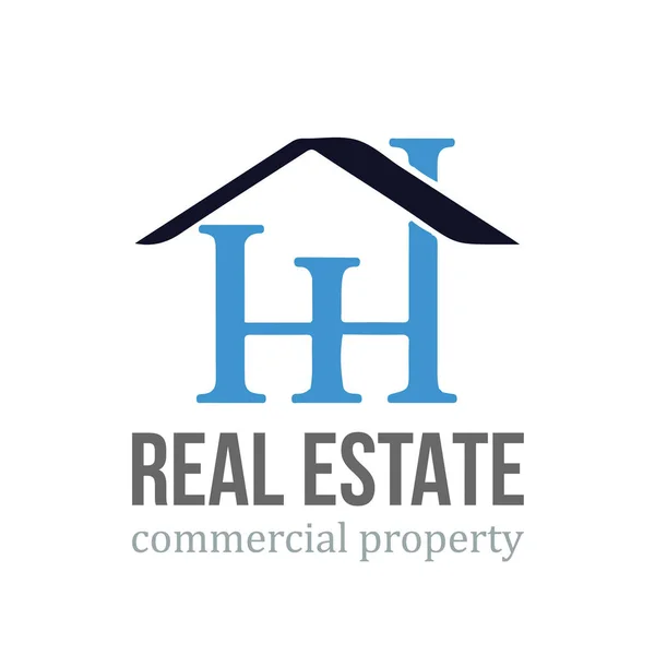 Design Logo Family Real Estate Company — Stock Vector