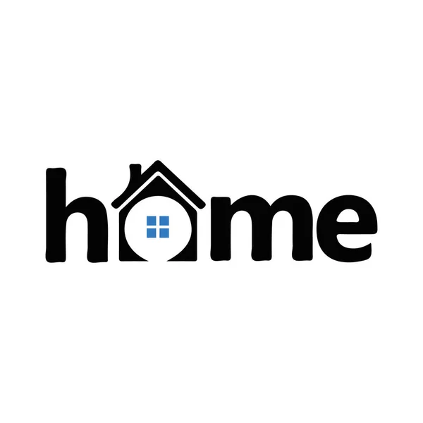 Home Run Mit Einem Logo Design Für Immobilienmakler — Stockvektor