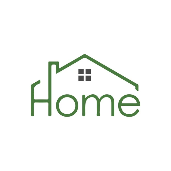 Home Run Mit Einem Logo Design Für Immobilienmakler — Stockvektor