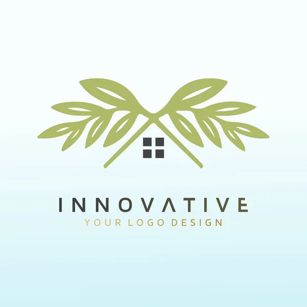 Nature Real Estate Investor Meets Luxury Logo Design — Stock Vector