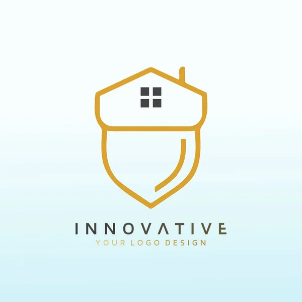 Logotipo Icónico Para Una Empresa Inmobiliaria Nueva York — Vector de stock
