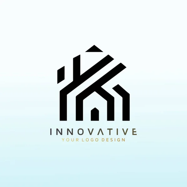 Logotipo Moderno Marca Para Grupo Inmobiliario — Vector de stock