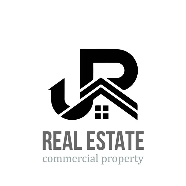 Agente Imobiliário Com Compass Real Estate Carta — Vetor de Stock