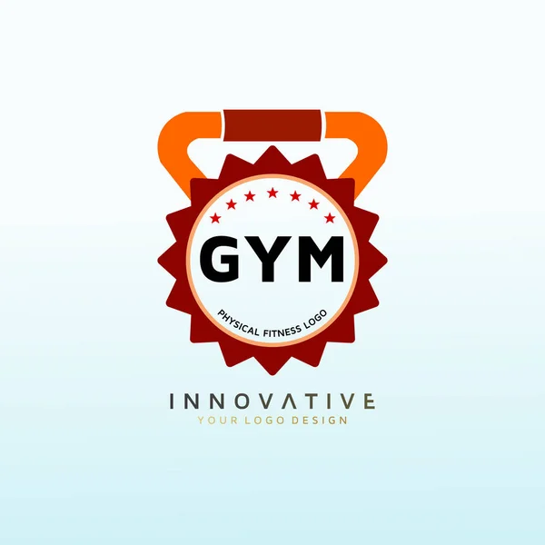 Dumbbell Vector Image Fitness Logo Design Gym Logos Design Workout — Διανυσματικό Αρχείο
