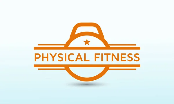 Fysieke Fitness Template Idee Fitness Logo Ontwerp Halter Icoon Gym — Stockvector