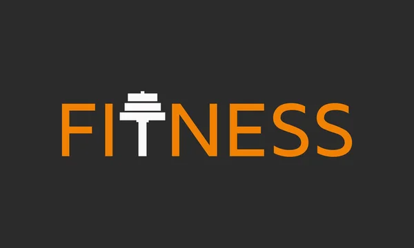Letter Fitness Vektor Logo Fitness Logo Design Kurzhantelsymbol Fitness Logo — Stockvektor