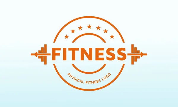 Club Fitness Vector Logo Design Fitness Logo Design Dumbbell Icon — Stock Vector