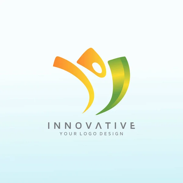 Art Design Éléments Abstraits Conception Logo Coloré — Image vectorielle