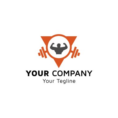 A healthy man inside a circle, round shape dumbbell icon, physical fitness logo, Physical Fitness logo icon, green gradient color, company vector design