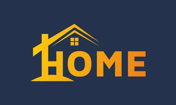 Letter Home Design Real Estate Design Template Custom Professional Logo — Stok Vektör