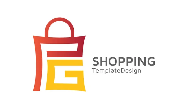 Shopping Bag Design Template Letter Image Custom Professional Logo Design Stok Vektör