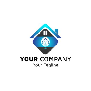 Lüks ev Butik Evi Resort ve spa vektör logo şablonu