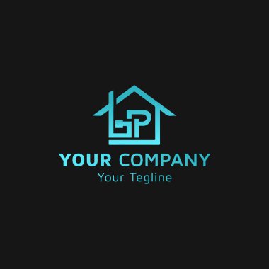 BP harfli emlak logosu resmi, logo tasarımı fikri