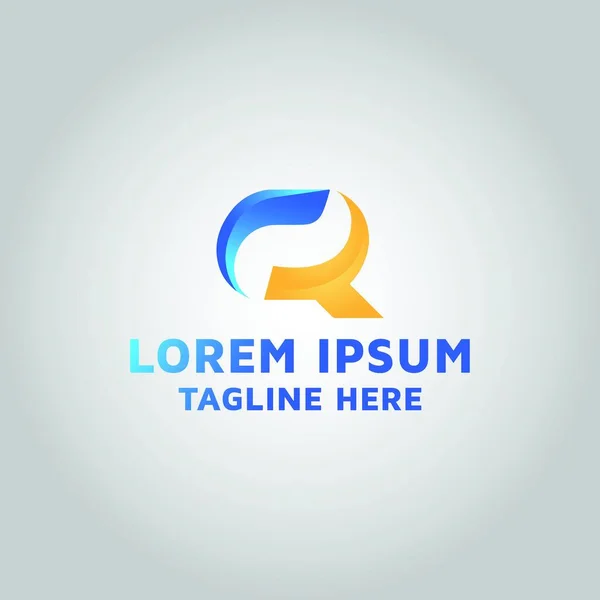 Alfabe Resmi Vektör Logosu Tasarım Fikri Ilham — Stok Vektör