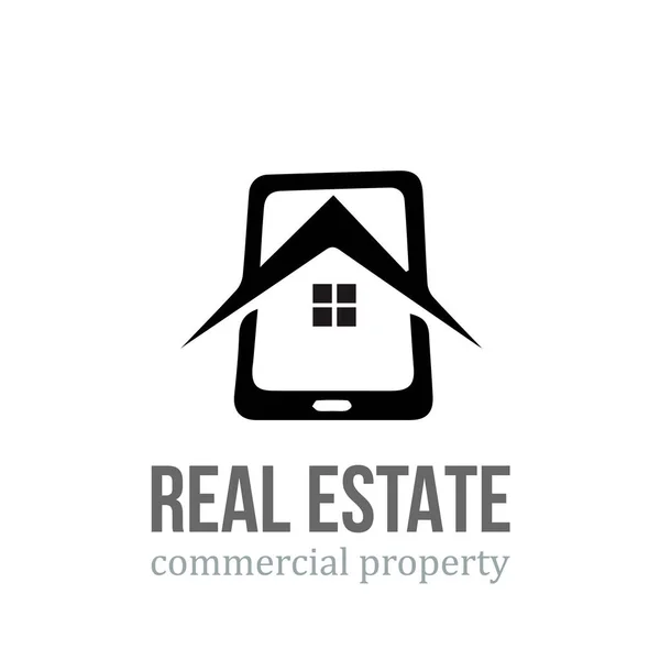 Luxury Real Estate Program Logo Mobile — Stock Vector
