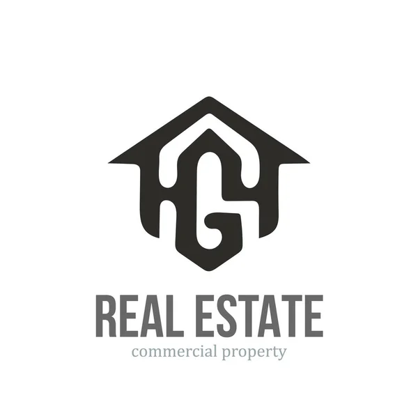 Letter Real Estate Logo Design — Stock Vector