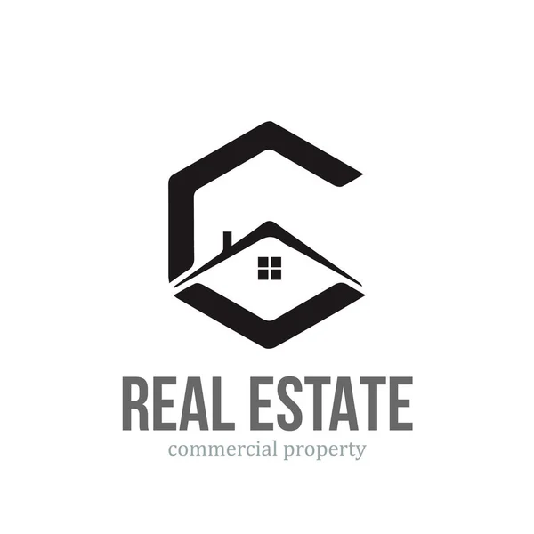 New Real Estate Office Logo Letter — Stock Vector