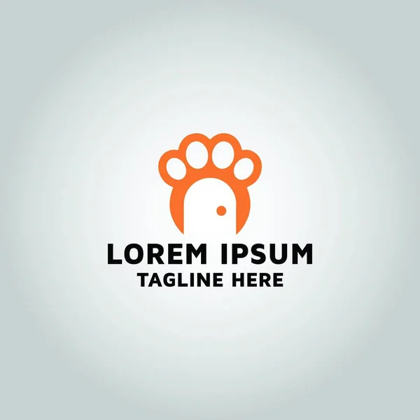 Pet Home Vector Logo Design Ideia Inspiração — Vetor de Stock